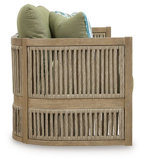 Serena Shores Outdoor Sofa with Cushion - Golden Home Furniture 