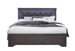 Pompei Metallic Grey Bed With Led - Golden Home Furniture (Columbus, OH) - Multi Location