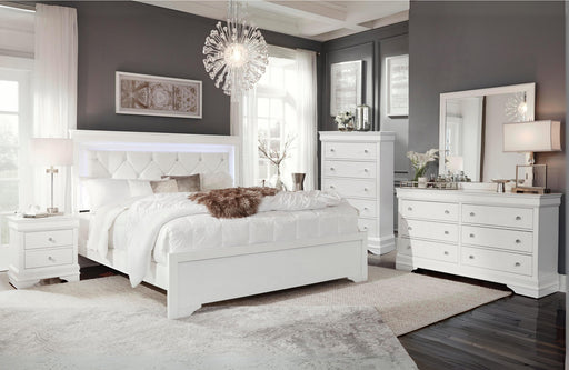 Pompei Metallic White Group With Led - Golden Home Furniture (Columbus, OH) - Multi Location