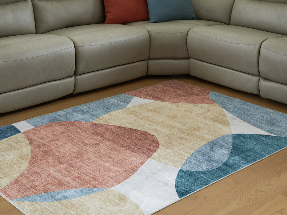 Chanleigh Washable 5' x 7' Area Rug - Golden Home Furniture (Columbus, OH) - Multi Location