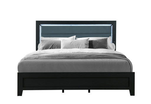 Reid Black Bed With Led - Golden Home Furniture (Columbus, OH) - Multi Location