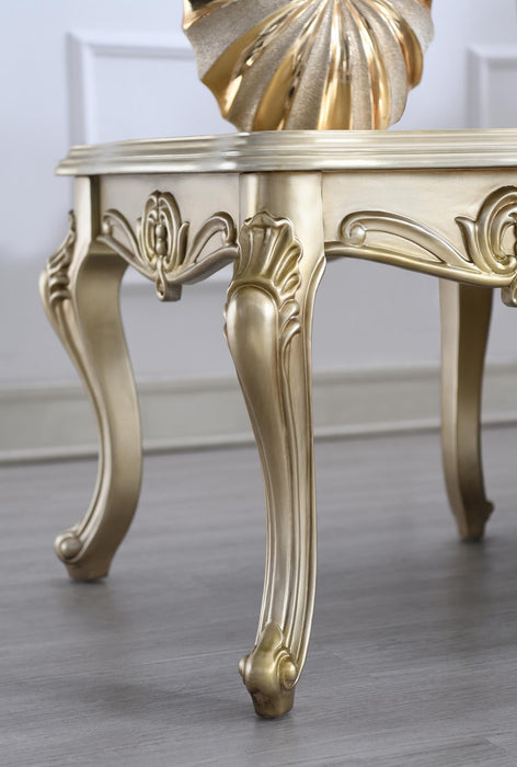 T199 Traditional Champagne Gold End Table