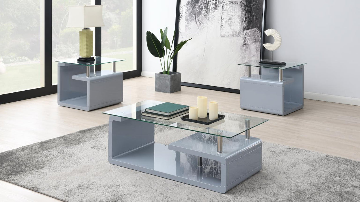 T308 Gray End Table