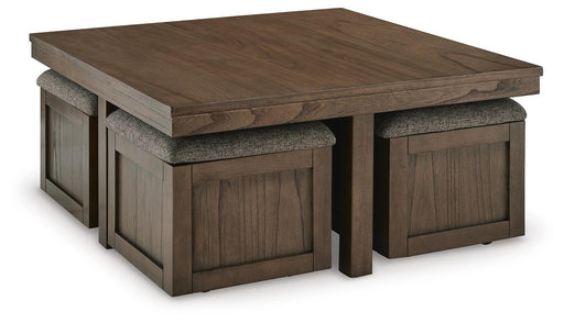 Boardernest Coffee Table with 4 Stools - Golden Home Furniture 