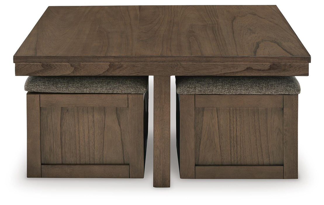 Boardernest Coffee Table with 4 Stools - Golden Home Furniture 