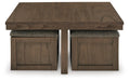 Boardernest Coffee Table with 4 Stools - Golden Home Furniture 