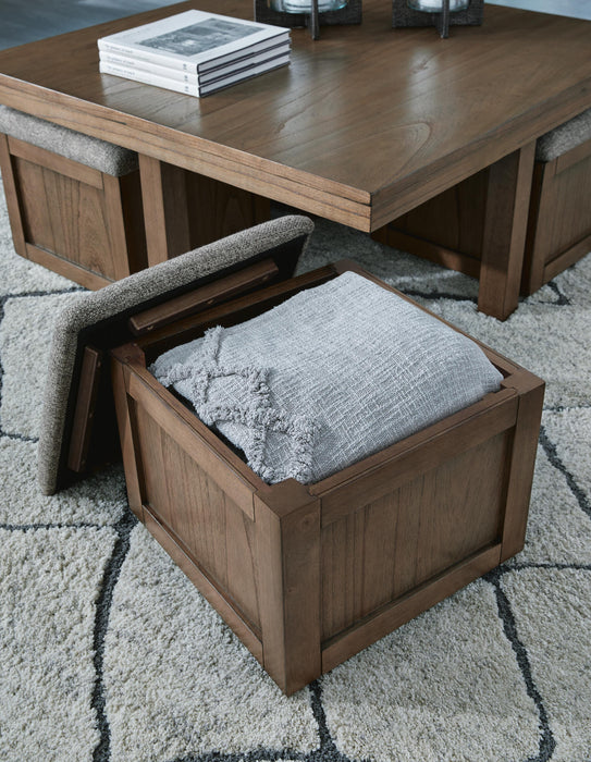 Boardernest Coffee Table with 4 Stools - Golden Home Furniture 
