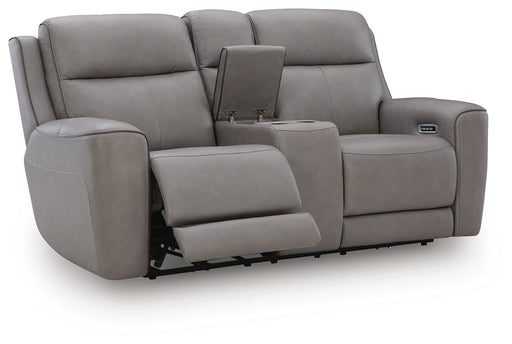 5Z-Comfort Power Reclining Loveseat with Console - Golden Home Furniture 