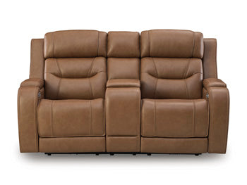 Knightington Power Reclining Loveseat with Audio Seating - Golden Home Furniture (Columbus, OH) - Multi Location