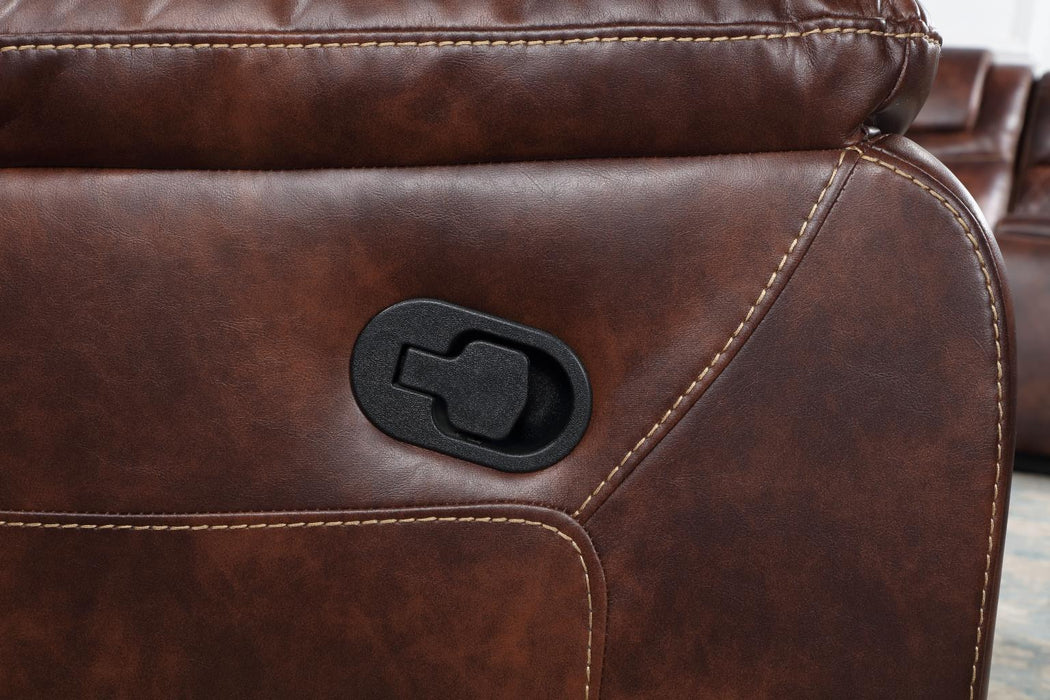 U125 Brown Motion Sofa With Dropdown Table