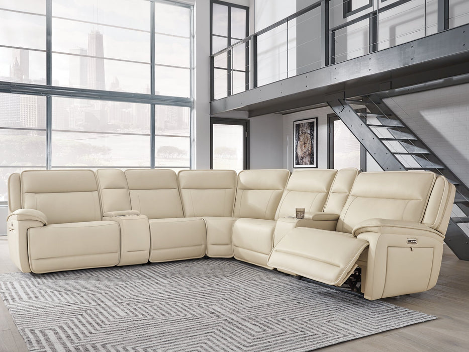 Double Deal Reclining Sectional with 2 Consoles - Golden Home Furniture (Columbus, OH) - Multi Location
