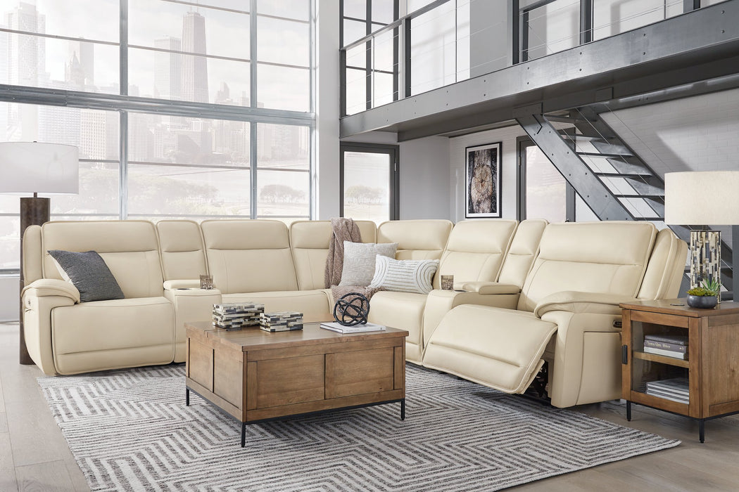 Double Deal Reclining Sectional with 2 Consoles - Golden Home Furniture (Columbus, OH) - Multi Location