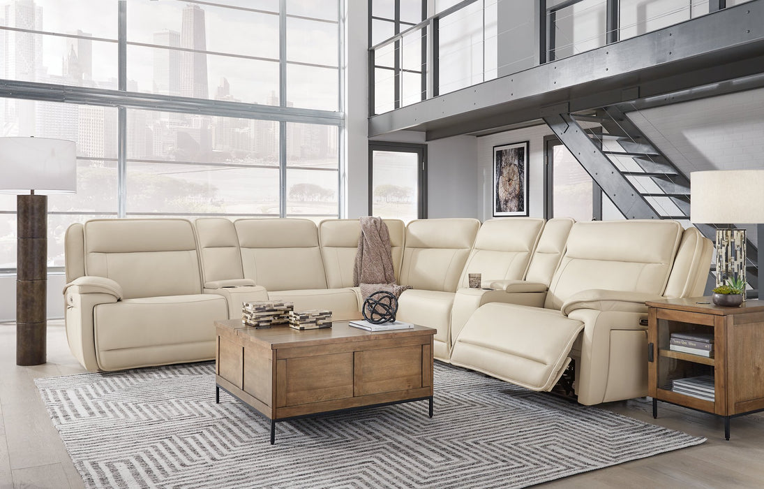 Double Deal Reclining Sectional with 2 Consoles - Golden Home Furniture (Columbus, OH) - Multi Location