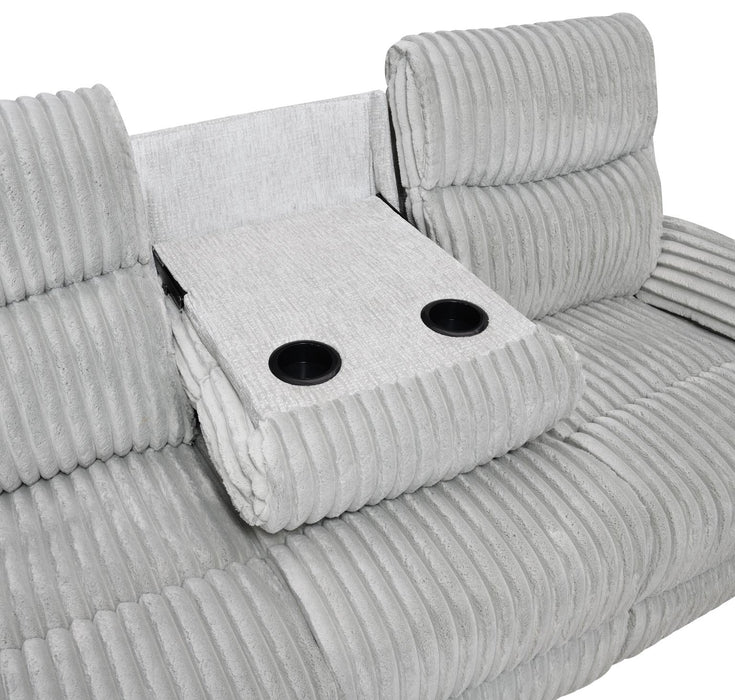 Gray Corduroy Motion Chair