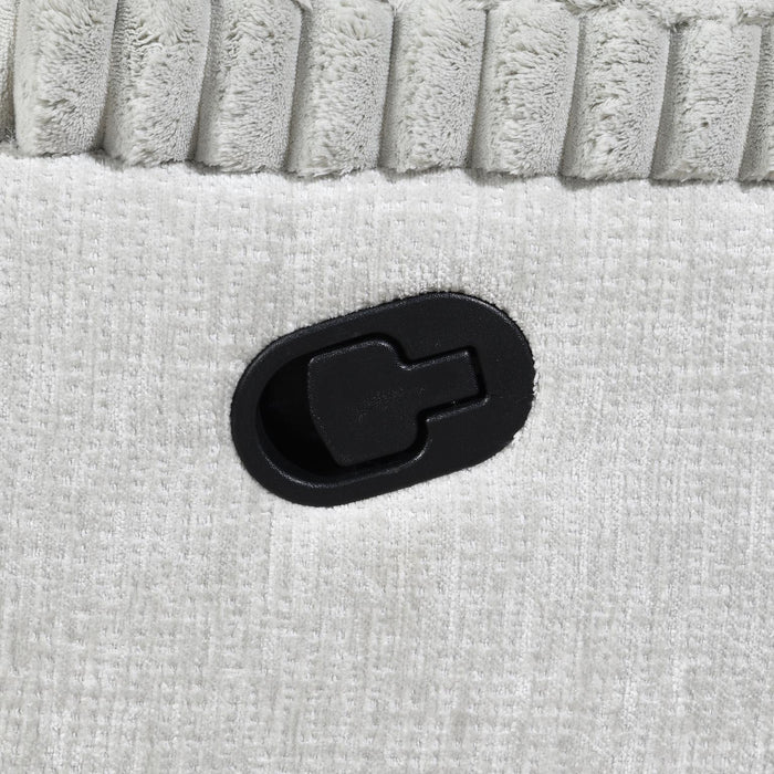 Gray Corduroy Motion Chair