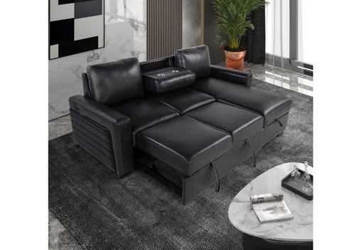 U1830 Blanche Charcoal-Black Sofa Bed With Usb And Ddt - Golden Home Furniture (Columbus, OH) - Multi Location