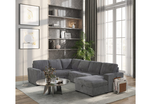 U2660 Grey Sectional With Pull Out - Golden Home Furniture (Columbus, OH) - Multi Location