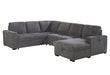 U2660 Grey L Sectional Pullout - Golden Home Furniture (Columbus, OH) - Multi Location