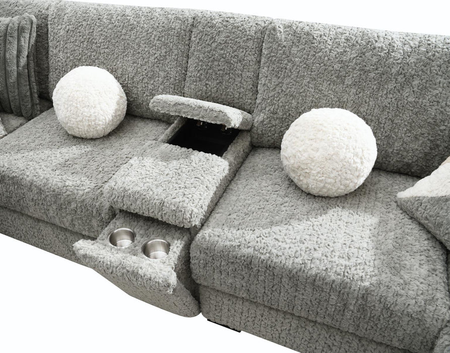 Gray Corduroy Loveseat