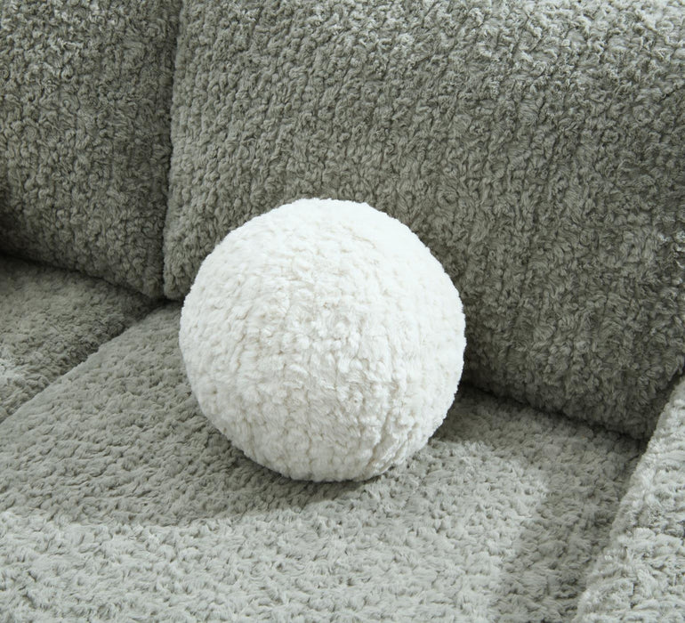 Gray Corduroy Loveseat