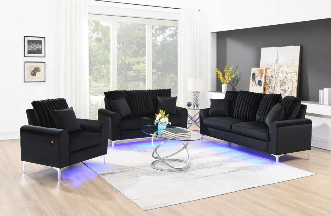 Black Led Loveseat