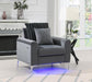 Gray Led Chair - Golden Home Furniture 