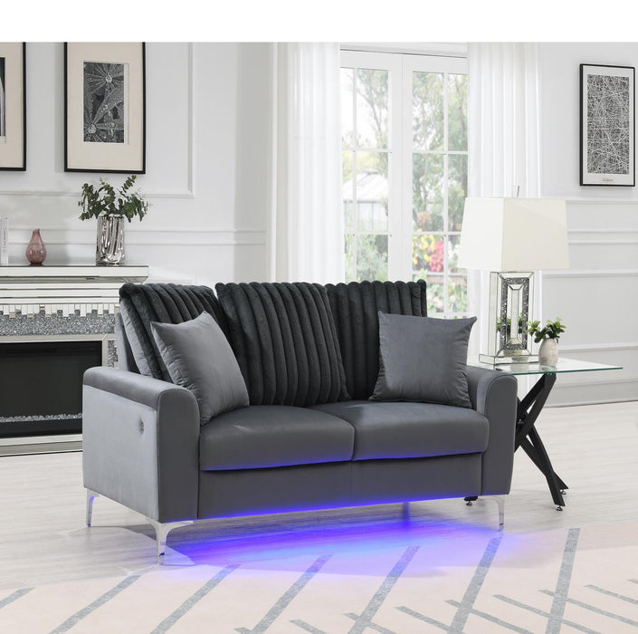 Gray Led Chair - Golden Home Furniture 
