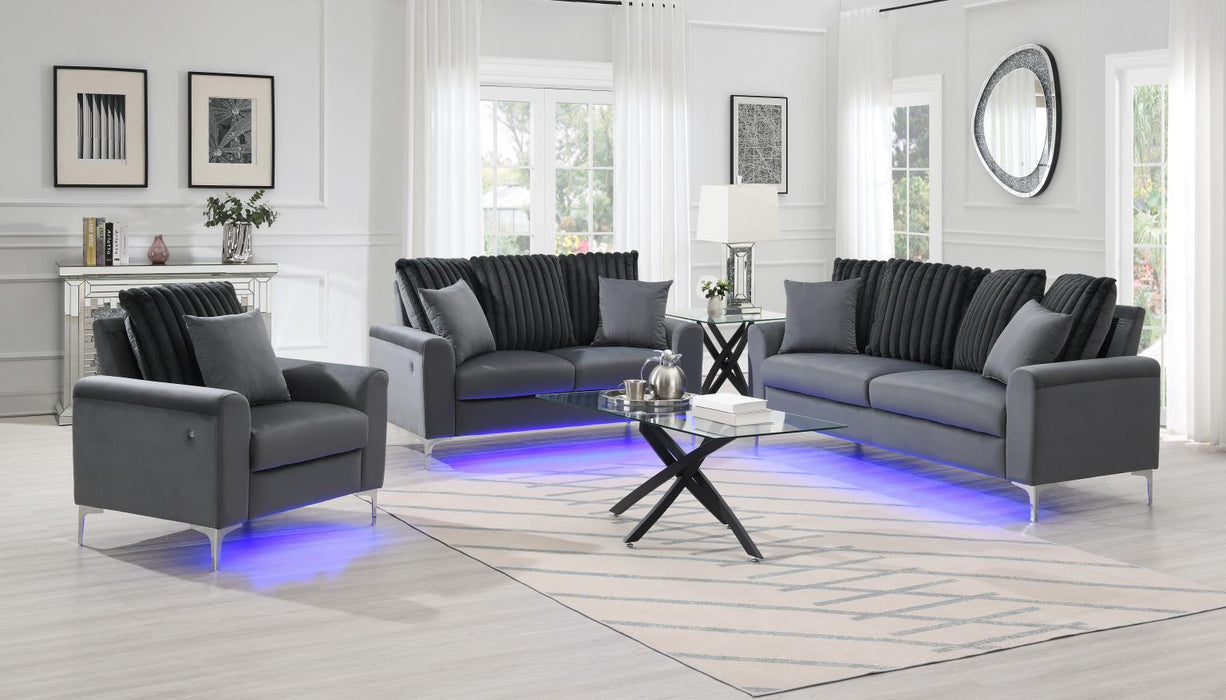 Gray Led Chair - Golden Home Furniture 