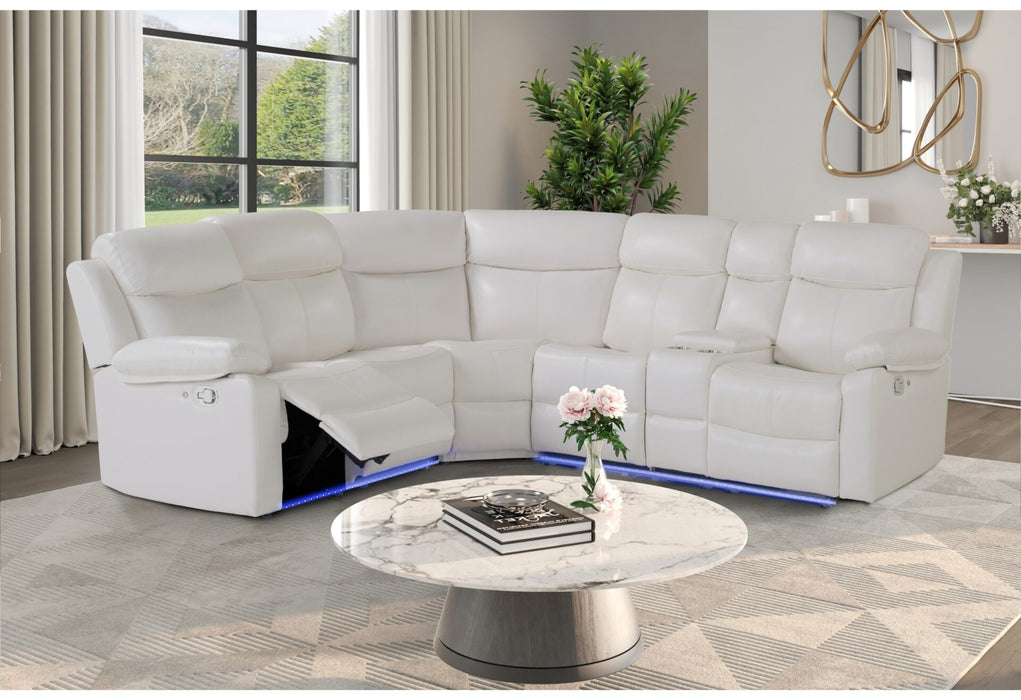 U6026 Blanche White Sectional Sofa - Golden Home Furniture (Columbus, OH) - Multi Location