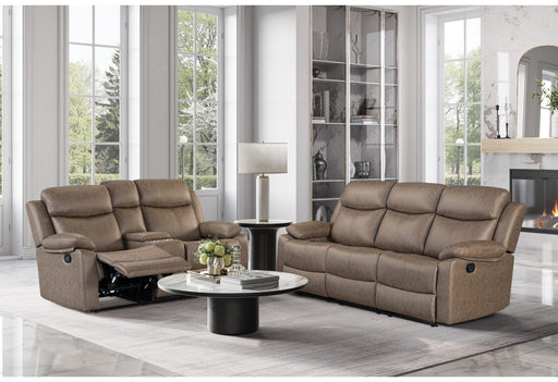 U6026 Brown Reclining Sofa-Reclining Console Loveseat - Golden Home Furniture (Columbus, OH) - Multi Location