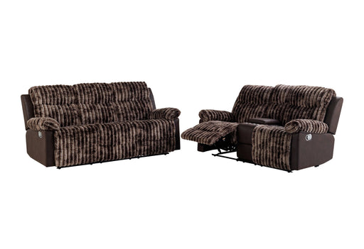 U6028 Brown Reclining Sofa-Console Reclining Loveseat - Golden Home Furniture (Columbus, OH) - Multi Location