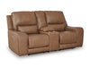 DeepWakes Power Reclining Loveseat with Console - Golden Home Furniture (Columbus, OH) - Multi Location