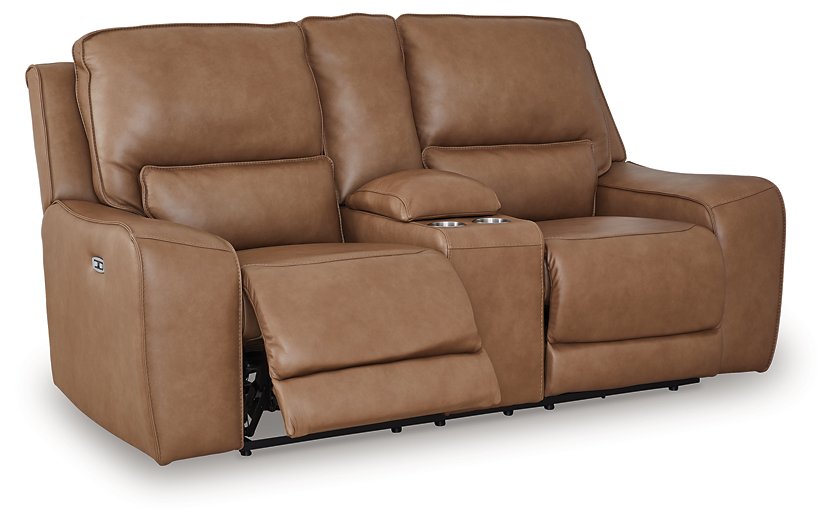 DeepWakes Power Reclining Loveseat with Console - Golden Home Furniture (Columbus, OH) - Multi Location