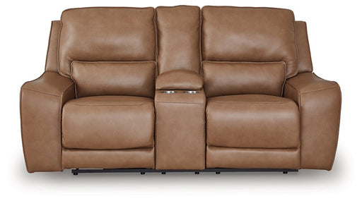 DeepWakes Power Reclining Loveseat with Console - Golden Home Furniture (Columbus, OH) - Multi Location