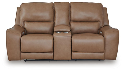 DeepWakes Power Reclining Loveseat with Console - Golden Home Furniture 