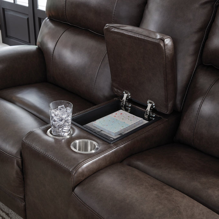 Crossplex Power Reclining Loveseat with Console - Golden Home Furniture (Columbus, OH) - Multi Location