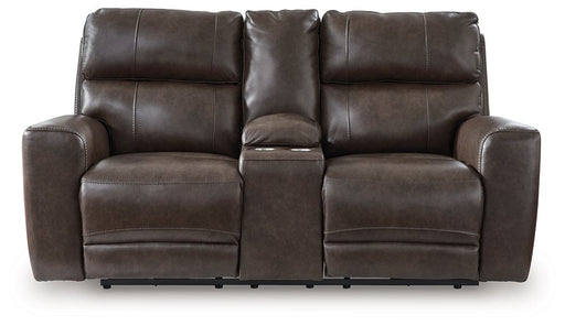Crossplex Power Reclining Loveseat with Console - Golden Home Furniture (Columbus, OH) - Multi Location