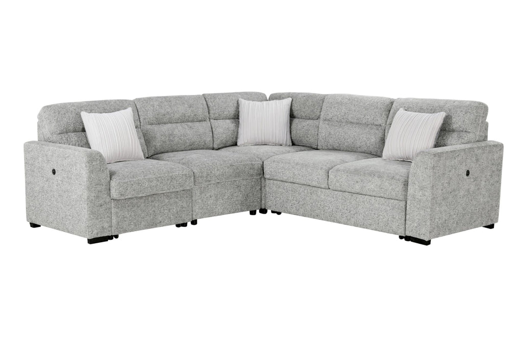 U9401 Nickel Sectional With 3 Pillows - Golden Home Furniture (Columbus, OH) - Multi Location
