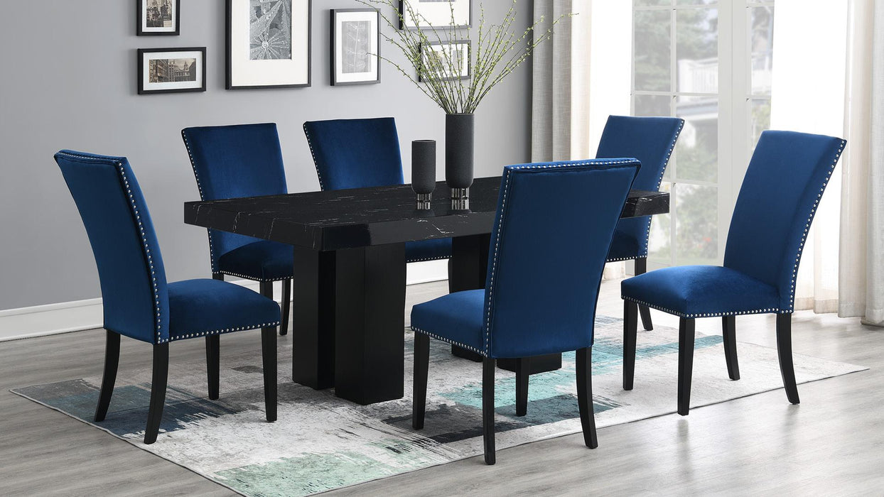 Valentina BLACK VELVET CHAIR (2/BOX) - D133-BK