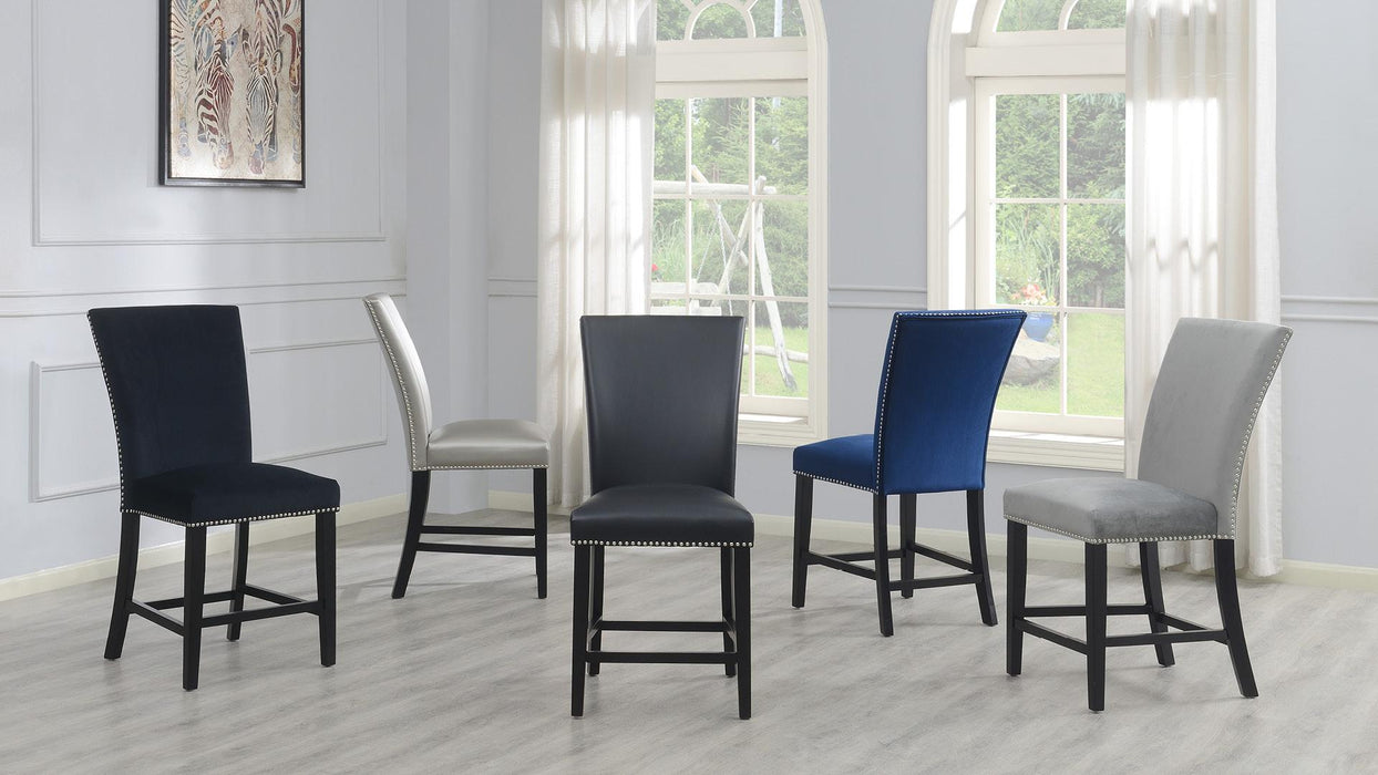 Cortina GRAY VELVET PUB CHAIR (2/Box) - D134-GY