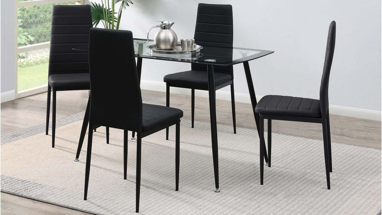 Blaise TABLE & 4 CHAIRS - D340-BK