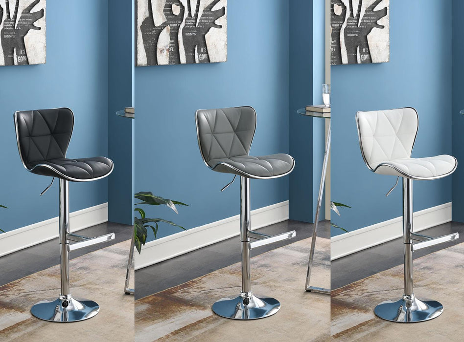 Aria GRAY LEATHER PU BAR STOOL - ST135-GRY
