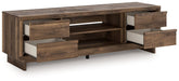 Zadilyn 72" TV Stand with Electric Fireplace - Golden Home Furniture 
