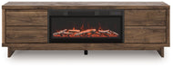 Zadilyn 72" TV Stand with Electric Fireplace - Golden Home Furniture 