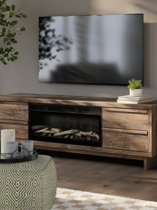Zadilyn 72" TV Stand with Electric Fireplace - Golden Home Furniture 