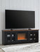 Wildenauer 76" TV Stand with Electric Fireplace - Golden Home Furniture 