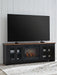 Wildenauer 76" TV Stand with Electric Fireplace - Golden Home Furniture 