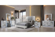 Ylime White Marble Queen Bed Group Fully Slatted With Vanity Set - Golden Home Furniture (Columbus, OH) - Multi Location