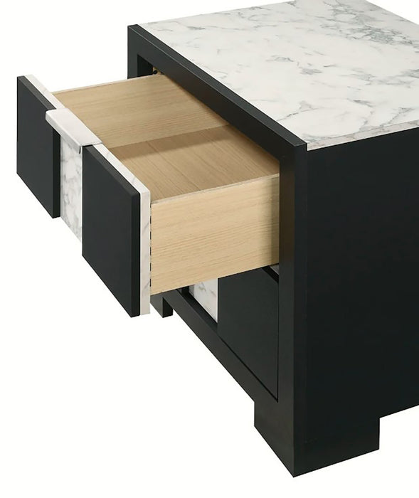 Crown Mark Furniture Rangley 2 Drawer Nightstand in Black - Golden Home Furniture (Columbus, OH) - Multi Location