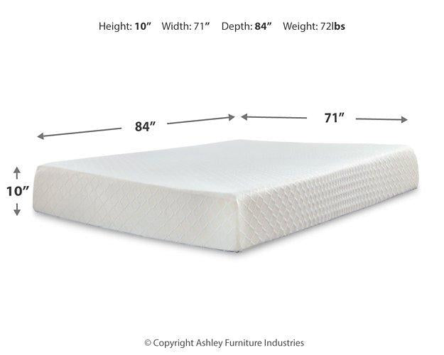 10 Inch Chime Memory Foam Mattress Set - Golden Home Furniture (Columbus, OH) - Multi Location